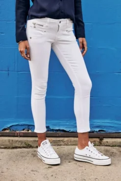 Jean FREEMAN PORTER ALEXA CROPPED White -Promos Femme T-Shirt Magasin freeman 25873 205 10 1