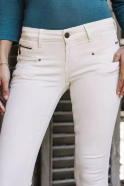 Jean FREEMAN T.PORTER ALEXA CROPPED Magic Color Egret -Promos Femme T-Shirt Magasin freeman porter 23040 4