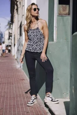 Jean FREEMAN T.PORTER ALEXA CROPPED Flora -Promos Femme T-Shirt Magasin freeman porter 23044 5