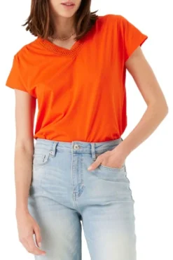 Tee-shirt GARCIA CROCHETÉ Red