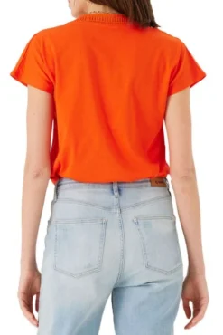 Tee-shirt GARCIA CROCHETÉ Red -Promos Femme T-Shirt Magasin garcia 26346 3