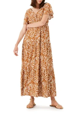Robe Longue Bohème GARCIA Pecan -Promos Femme T-Shirt Magasin garcia 26662 2