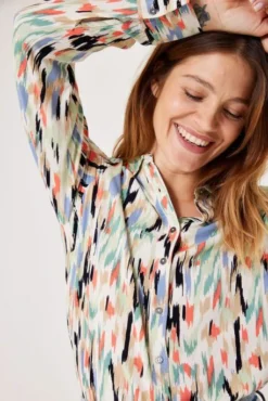 Chemisier GARCIA BOUTONNÉ Whitecap -Promos Femme T-Shirt Magasin garcia b30230 42494 3