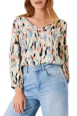 Chemisier GARCIA COLORÉ Whitecap -Promos Femme T-Shirt Magasin garcia b30232 42494 1