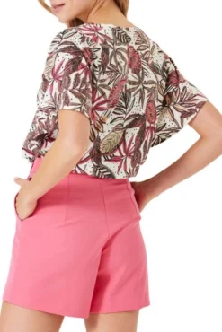 Tee-shirt GARCIA IMPRIMÉ Red -Promos Femme T-Shirt Magasin garcia d30211 2827 2