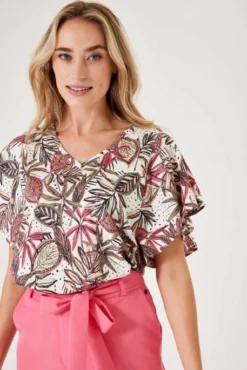 Tee-shirt GARCIA IMPRIMÉ Red -Promos Femme T-Shirt Magasin garcia d30211 2827 4