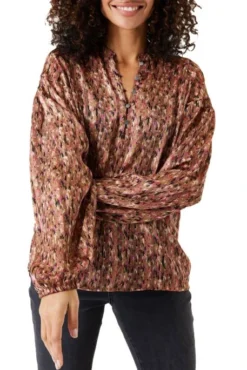 Chemise GARCIA ALL OVER Golden -Promos Femme T-Shirt Magasin garcia h30234 4167 1