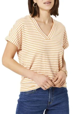 Tee Shirt GARCIA RAYE Yellow -Promos Femme T-Shirt Magasin garcia r40207 9434 2