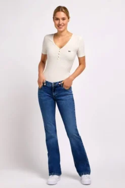 Jean LEE MARION STRAIGHT Rain Falls -Promos Femme T-Shirt Magasin lee 112354413 1