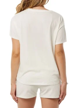 Tee Shirt LEE COOPER ASIM Marshmallow -Promos Femme T-Shirt Magasin lee cooper 23003 2