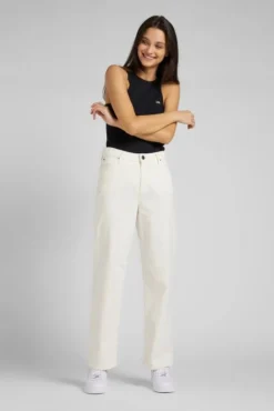 Jeans LEE WIDE Blanc -Promos Femme T-Shirt Magasin lee l31z qw 12 1