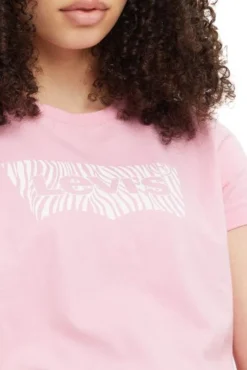 Levis Tee Shirt LEVI'S® LOGO TEE Zebra Pink -Promos Femme T-Shirt Magasin levis 17369 19 39 4
