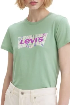 Levis Tee Shirt LEVI'S® LOGO TEE Greens -Promos Femme T-Shirt Magasin levis 17369 23 27 2