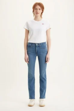 Levis Jeans LEVI'S® 314™ SHAPING STRAIGHT Lapis Bare -Promos Femme T-Shirt Magasin levis 19631 01 56 1