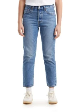 Levis Jean LEVI'S® 501® CROP Medium Blue -Promos Femme T-Shirt Magasin levis 36200 02 36 2