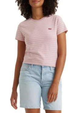 Levis T-shirt LEVI'S® PERFECT Lilac Stripe -Promos Femme T-Shirt Magasin levis 39185 02 87 2