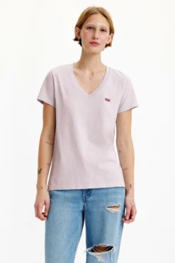 Levis Tee-shirt LEVI'S® PERFECT Mauve -Promos Femme T-Shirt Magasin levis 85341 00 71 1