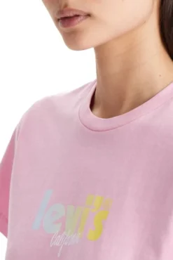 Levis Tee Shirt LEVI'S® GRAPHIC Pink -Promos Femme T-Shirt Magasin levis a2226 00 08 3