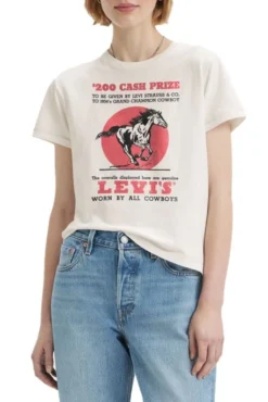 Levis Tee Shirt LEVI'S® GRAPHIQUE CLASSIQUE Cash Egret -Promos Femme T-Shirt Magasin levis a2226 00 80 2