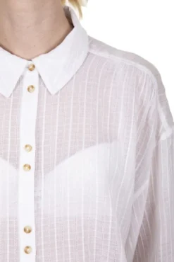 Chemisier TEDDY SMITH CKAT Middle White 6 Chemisier TEDDY SMITH CKAT Middle White -Promos Femme T-Shirt Magasin mg 0064 3