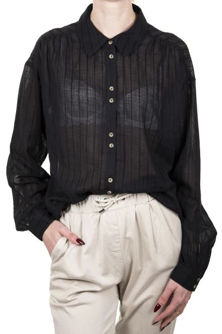 Chemisier TEDDY SMITH CKAT Noir 1 Chemisier TEDDY SMITH CKAT Noir