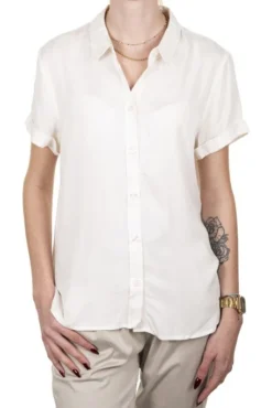 Chemisier TEDDY SMITH ELLIE Middle White -Promos Femme T-Shirt Magasin mg 0073 1