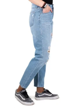 Jeans TEDDY SMITH MOM Fripp Destroy -Promos Femme T-Shirt Magasin mg 0137