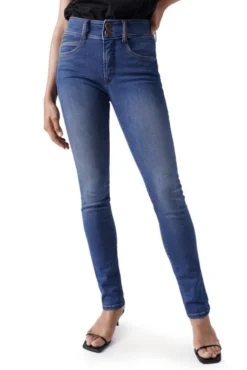 Jean SALSA SECRET PUSH IN SLIM Bleu