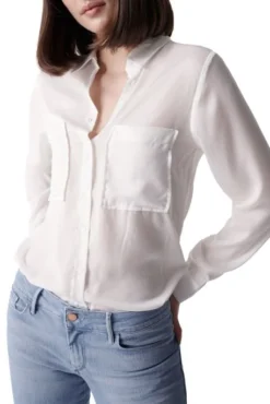 Chemisier SALSA UNI White 7 Chemisier SALSA UNI White -Promos Femme T-Shirt Magasin salsa 21005565 010 2