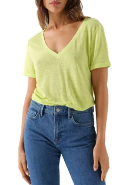 Tee Shirt SALSA EN LIN Lemon -Promos Femme T-Shirt Magasin salsa 21008469 511 2