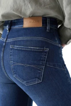 Jean SALSA FAITH PUSH IN CROPPED SLIM Blue Indigo