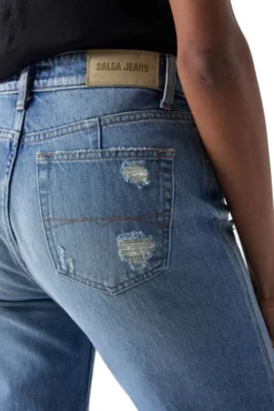 Jean SALSA TRUE CROPPED SLIM Blue -Promos Femme T-Shirt Magasin salsa 26491 5