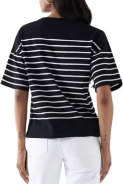 Tee-shirt SALSA Noir Raye Blanc -Promos Femme T-Shirt Magasin salsa 26797 2