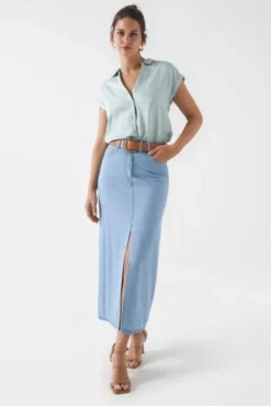 Chemisier SALSA Vert 6 Chemisier SALSA Vert -Promos Femme T-Shirt Magasin salsa 26799 4