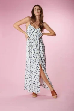 LE TEMPS DES CERISES Robe Longue TEMPS DES CERISES EVITA Midnight -Promos Femme T-Shirt Magasin tdc fevita 3221 3