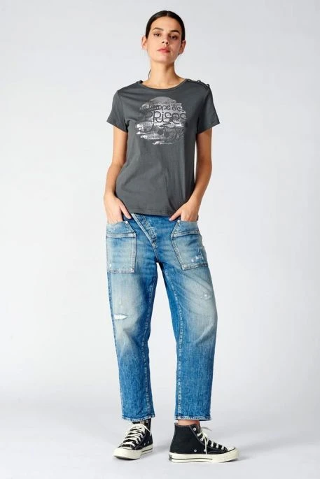 Tee Shirt LE TEMPS DES CERISES MISTY Smoke 1 Tee Shirt LE TEMPS DES CERISES MISTY Smoke