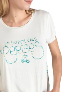 LE TEMPS DES CERISES Tee Shirt TEMPS DES CERISES ROMI Ice Cream 6 LE TEMPS DES CERISES Tee Shirt TEMPS DES CERISES ROMI Ice Cream -Promos Femme T-Shirt Magasin tdc fromi 1132 3