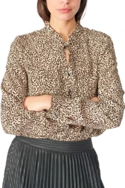 Blouse LE TEMPS DES CERISES SUSAN Léopard -Promos Femme T-Shirt Magasin tdc fsusan 0117 leopard 2