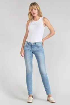 LE TEMPS DES CERISES Jean TEMPS DES CERISES FLIP PULP SLIM Bleu -Promos Femme T-Shirt Magasin tdc jfflip00w1337 4