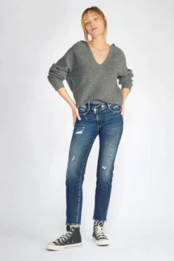 Jean LE TEMPS DES CERISES ZEP Destroy -Promos Femme T-Shirt Magasin tdc jfzep000w1384 6