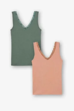 Débardeurs Lot De 2 TIFFOSI Vert 8 Débardeurs Lot De 2 TIFFOSI Vert -Promos Femme T-Shirt Magasin tiffosi 26370 5