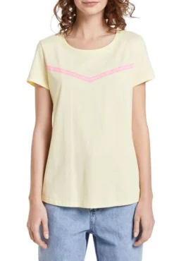 Tee Shirt TOM TAILOR LARISSA Yellow -Promos Femme T-Shirt Magasin tom tailor 19445 1