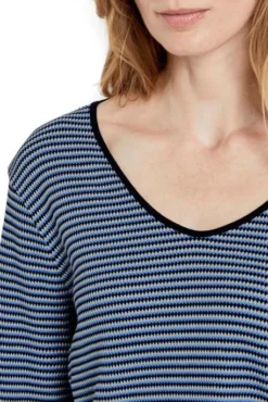 Tee Shirt TOM TAILOR POPCORN Blue -Promos Femme T-Shirt Magasin tom tailor 21631 3