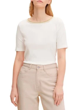 Tee Shirt TOM TAILOR Whisper White 7 Tee Shirt TOM TAILOR Whisper White -Promos Femme T-Shirt Magasin tom tailor 22863 1