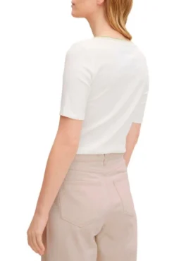Tee Shirt TOM TAILOR Whisper White 6 Tee Shirt TOM TAILOR Whisper White -Promos Femme T-Shirt Magasin tom tailor 22863 2