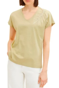 Tee Shirt TOM TAILOR PLUM Olive -Promos Femme T-Shirt Magasin tom tailor 23138 1