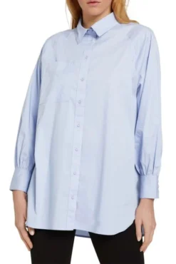 Chemise TOM TAILOR Brunnera Blue -Promos Femme T-Shirt Magasin tt 22618 1