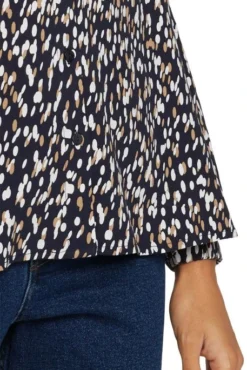 Chemisier TOM TAILORNavy Dotted Design -Promos Femme T-Shirt Magasin tt 22633 6