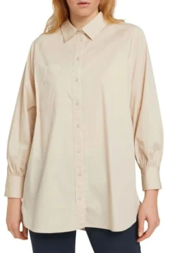 Chemise TOM TAILOR Beige -Promos Femme T-Shirt Magasin tt 22651 1