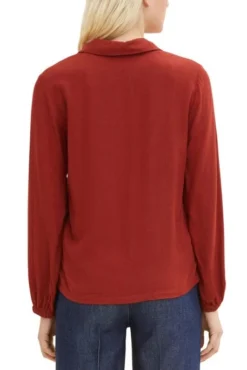 Chemisier TOM TAILOR Dark Maroon Red Melange